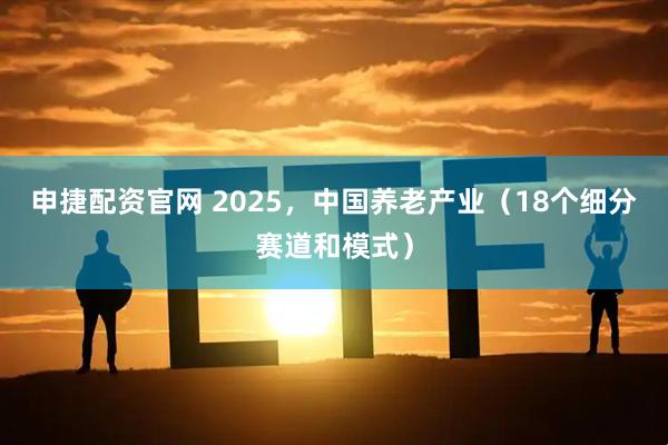 申捷配资官网 2025,中国养老产业(18个细分赛道和模式)